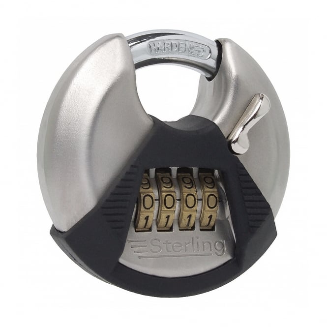 70mm 4 Dial Stainless Steel Disc Combination Padlock