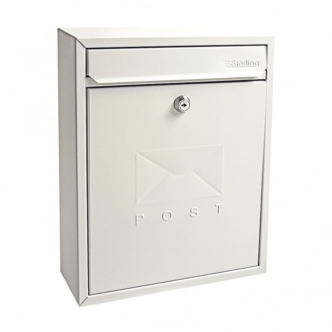 White Compact Post Box