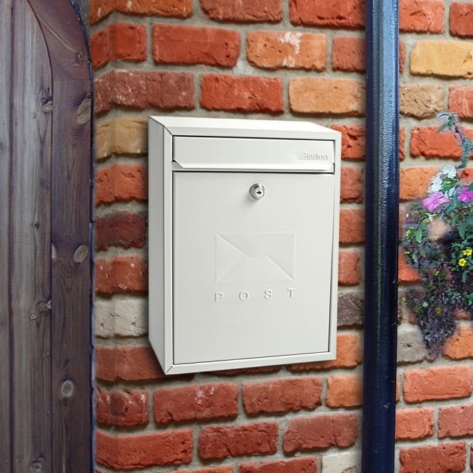 White Compact Post Box