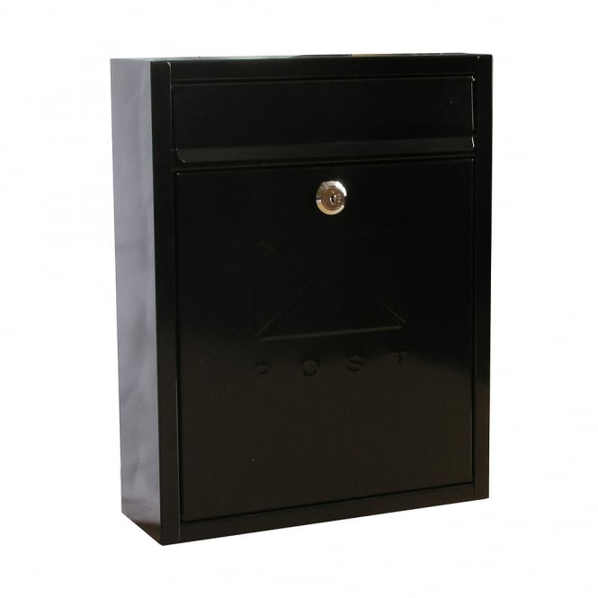 Black Compact Post Box