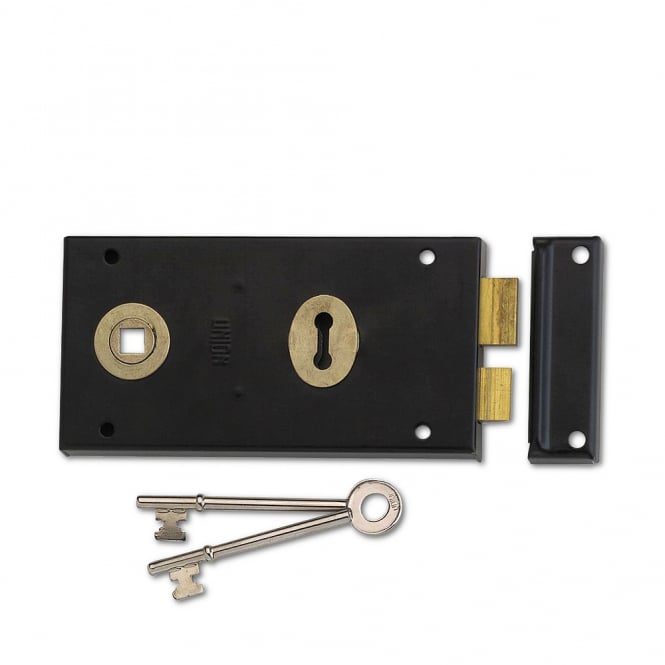 Black 140mm 1448 1 Lever Double Handed Rimlock