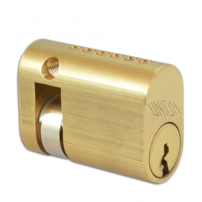 Polished Brass 40mm 2x1 Oval Half Cylinder