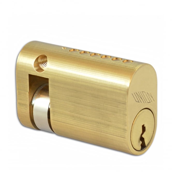 Polished Brass 44mm 2x1 Oval Half Cylinder