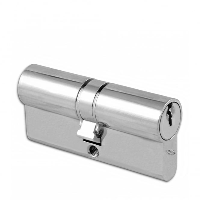 Satin Chrome 32.5 / 32.5- 2X13 Euro Double Cylinder - 65mm