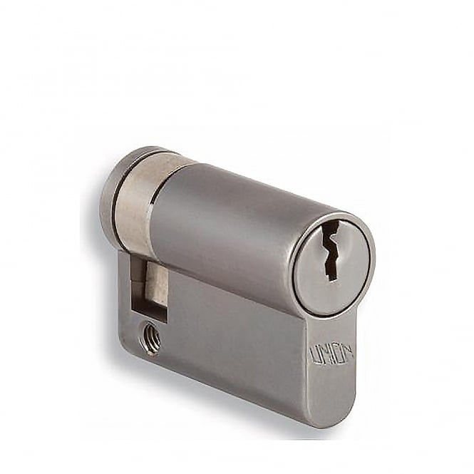 Satin Chrome 40mm 2X20A Euro Half Cylinder