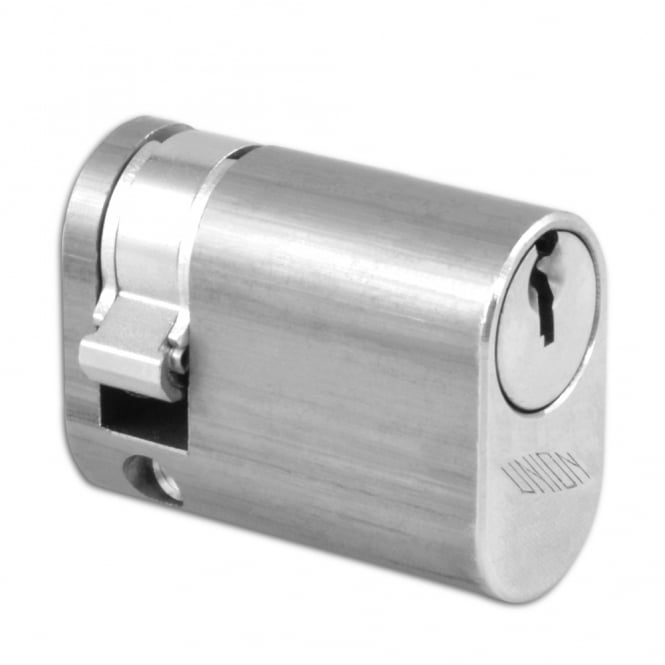 Satin Chrome 40mm 2x8 Oval Half Cylinder To Suit 2332 Oval Profile Nightlatches
