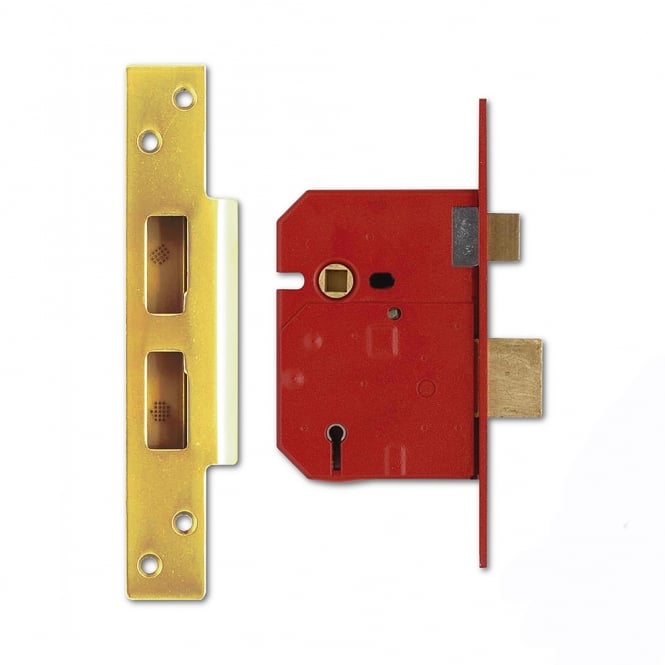 Polished Brass British Standard 67mm 2234E BS 5 Lever Sashlock