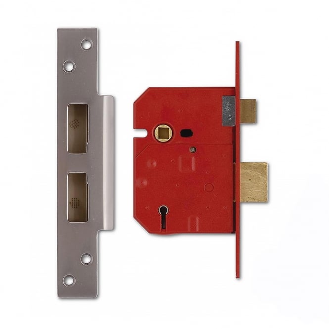Satin Chrome British Standard 67mm 2234E BS 5 Lever Sashlock