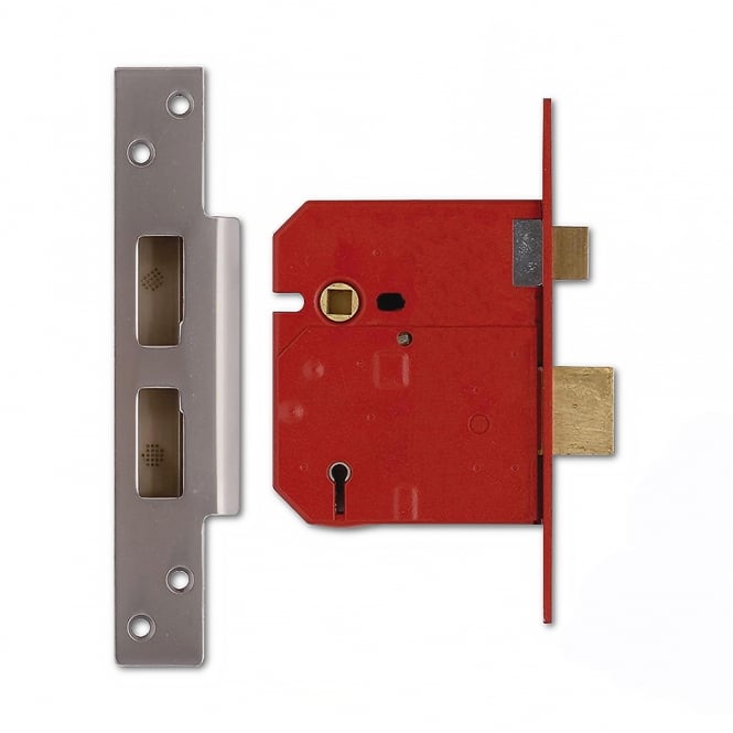 Satin Chrome British Standard 80mm 2234E BS 5 Lever Sashlock