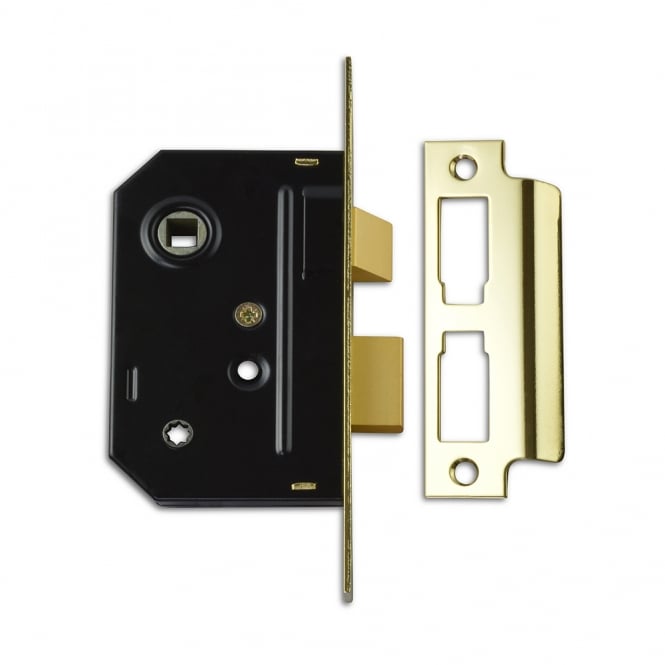 Polished Brass 64mm 2294 Mortice Bathroom Lock