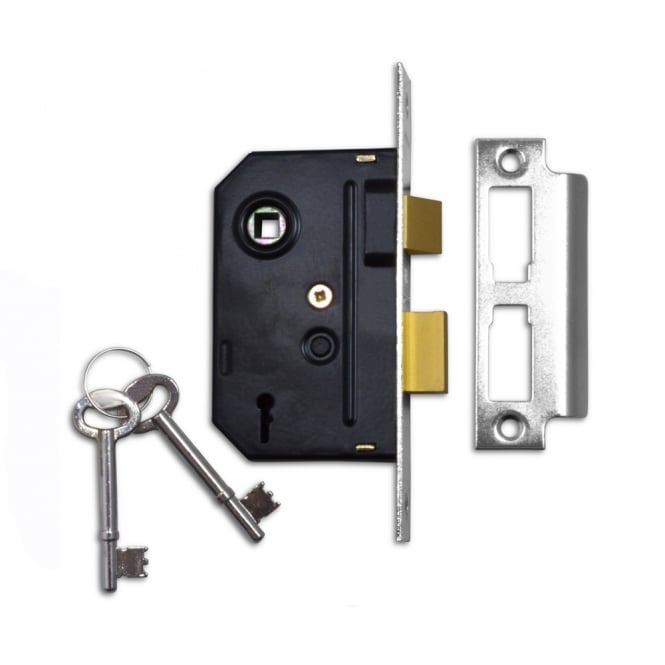 Satin Chrome 64mm 2295 2 Lever Sashlock