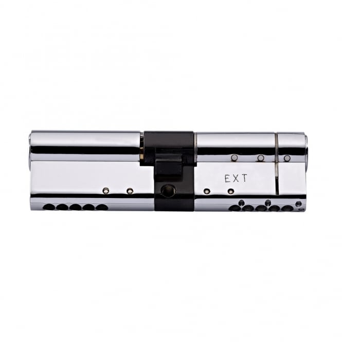 Polished Chrome 30/30 High Security Euro Cylinder - TS007 3 Star