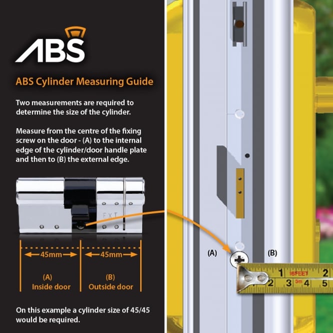 Keyed Alike or Built To Code - Polished Chrome 45/45 High Security Euro Cylinder - TS007 3 Star