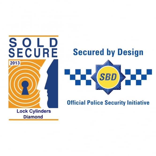 Keyed Alike or Built To Code - Polished Chrome 65-40 High Security Euro Cylinder - TS007 3 Star (Copy)