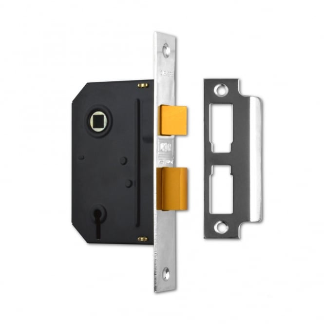 Chrome Plated 64mm J-ES-SL Essential 3 Lever Sashlock