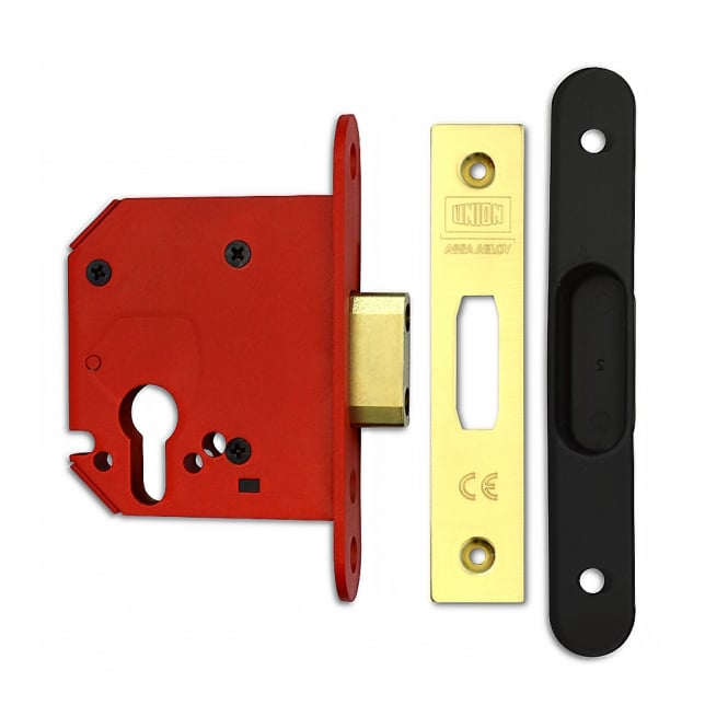 Polished Brass 75mm JL21EUS StrongBOLT Euro Deadcase