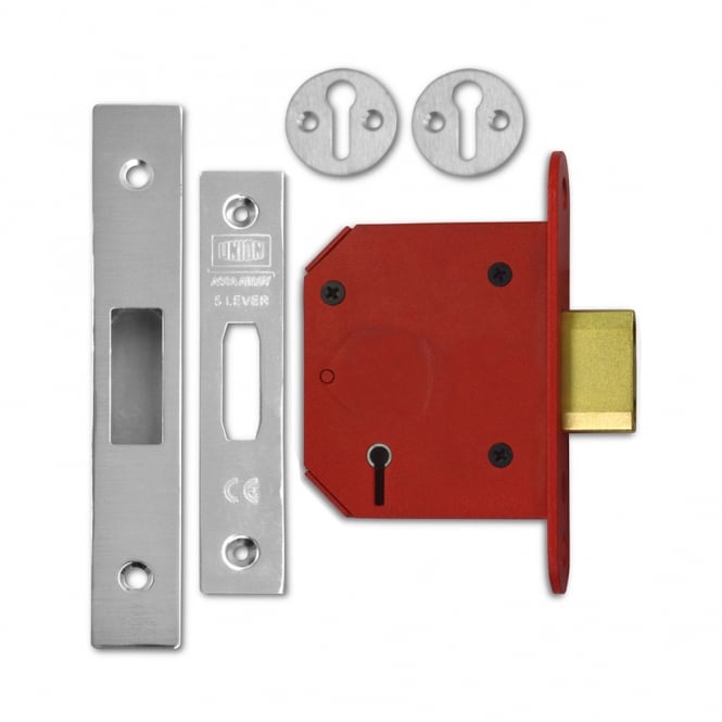 Stainless Steel 64mm J2105 StrongBOLT 5 Lever Deadlock