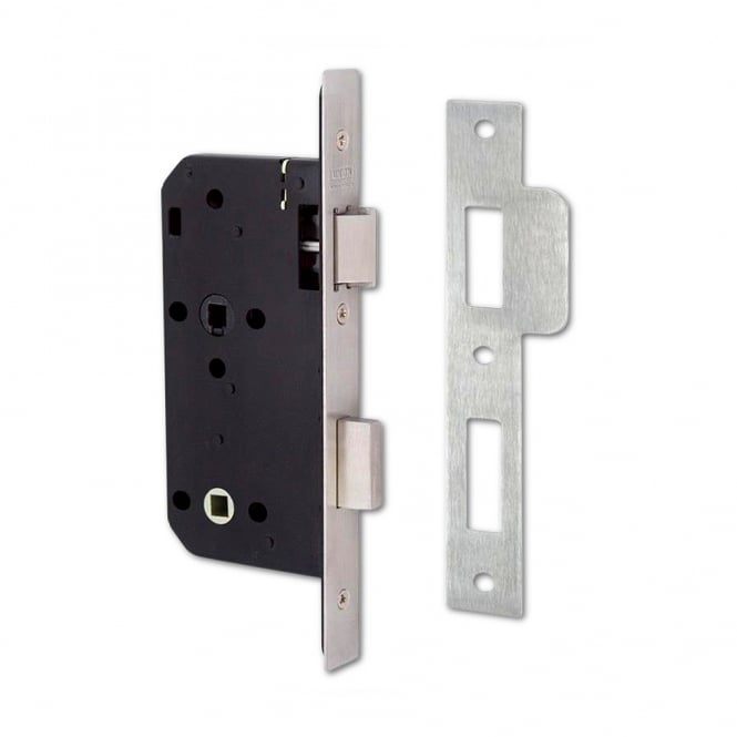 Stainless Steel 83mm J2C27 DIN Mortice Bathroom Lock - SQ