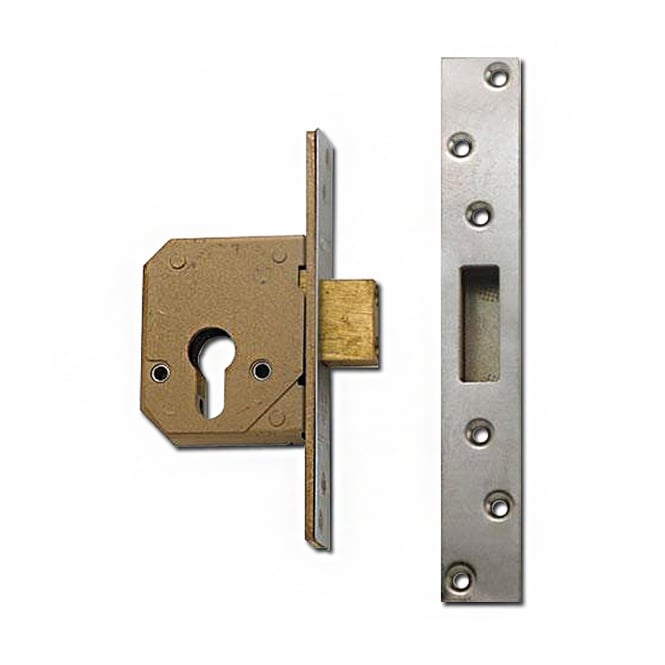 Satin Chrome 67mm 3C14 Euro Dead lock - Case Only (Replaced by UNION L2144E Euro Dead case)