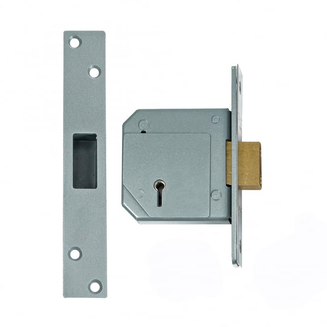 Satin Chrome 80mm 3G114 5 Lever Deadlock