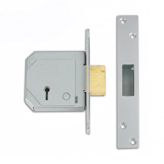 Satin Chrome 67mm 3G114E British Standard 5 Lever Deadlock