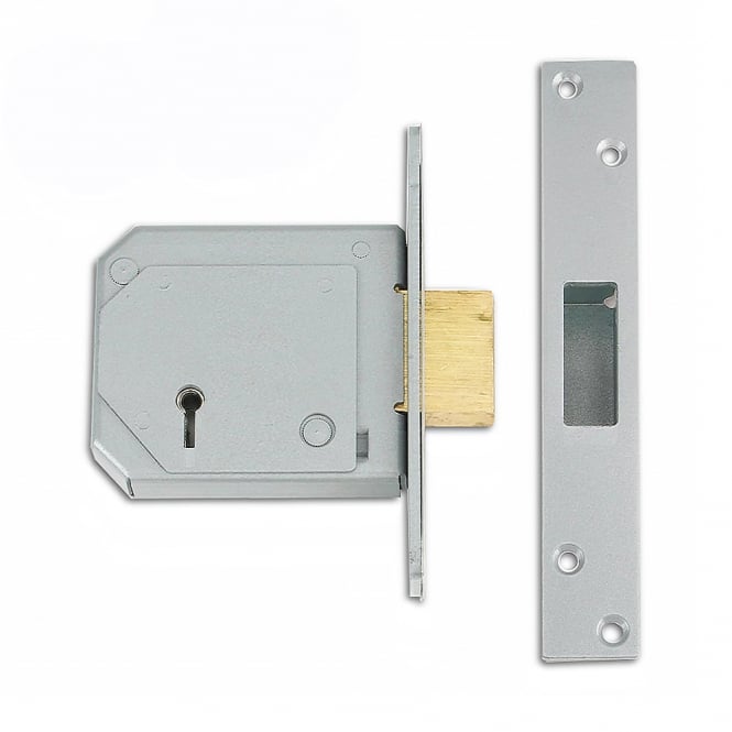 Satin Chrome 80mm 3G114E British Standard 5 Lever Deadlock