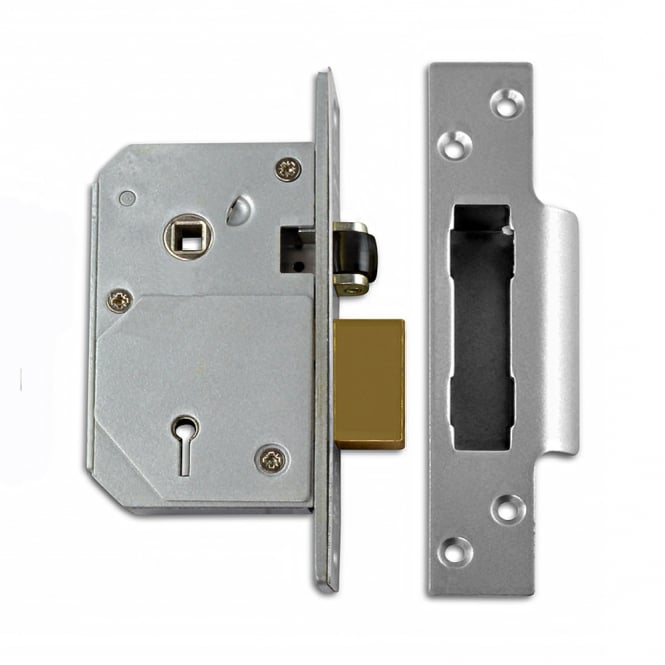 Satin Chrome 67mm 3K74E British Standard 5 Lever Sashlock