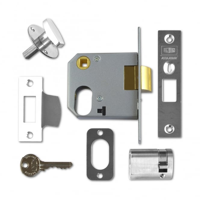 Satin Chrome 76mm 2332 Oval Nightlatch