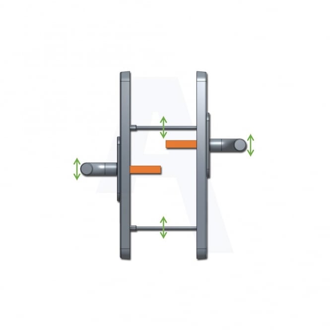 Black Pro XL 59-96mm Centres Adaptable UPVC Handle