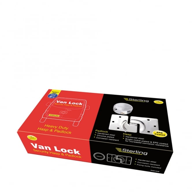 73mm Van Lock -Round Shackleless Hardened Steel Padlock and 210mm Hasp