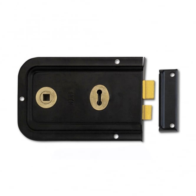 Black 152mm 1445 3 Lever Double Handed Rimlock