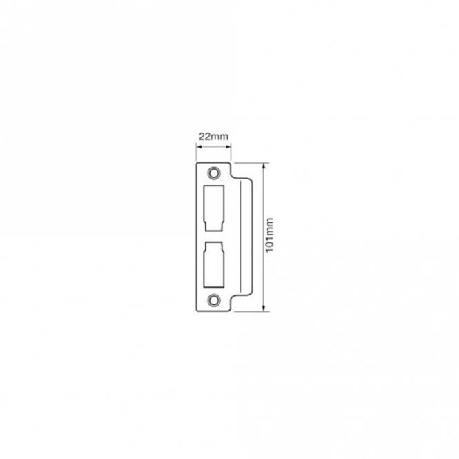 Satin Chrome Strike Plate For 2295 Mortice Lock