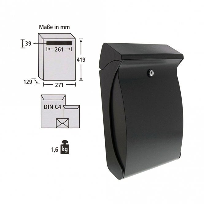 Anthracite Swing 4906 Post Box