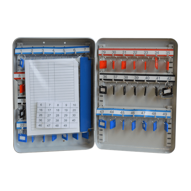 Light Grey Steel 49Hook Key Cabinet