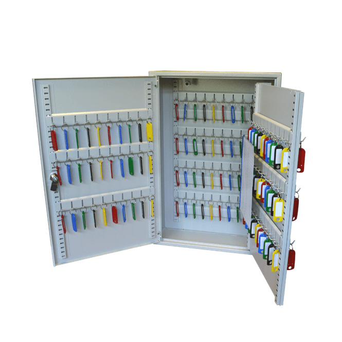 Light Grey Steel 200 Hook Key Cabinet