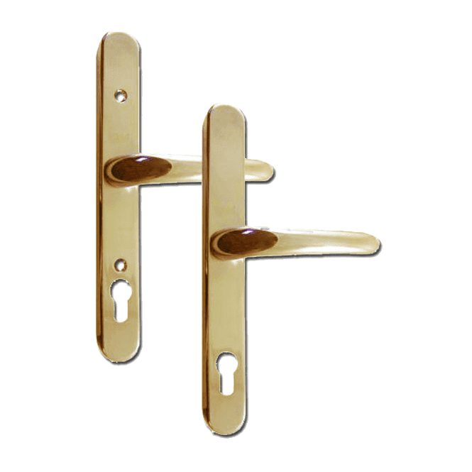 YALE UPVC Lever Door Furniture - Retro Universal Polished Brass