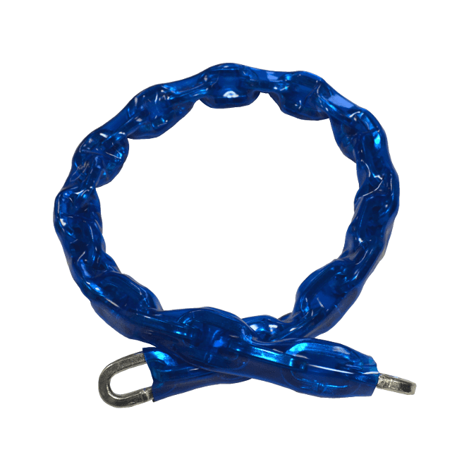 10mm x 1.2m  Square Link Security Chain With Blue Plastic Cover