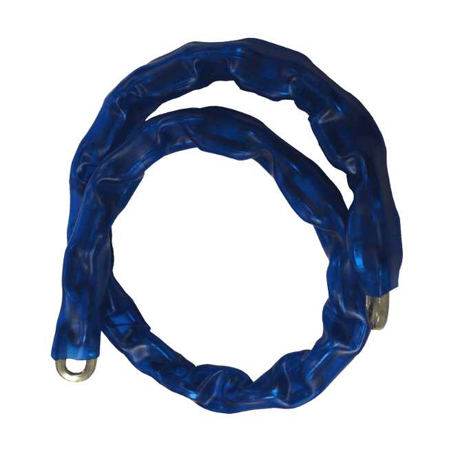 10mm x 1.5m  Square Link Security Chain With Blue Plastic Cover