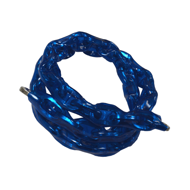 10mm x 2.0m  Square Link Security Chain With Blue Plastic Cover
