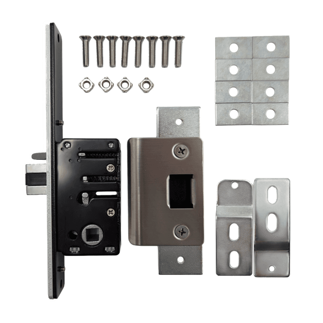 BORG LOCKS S505 AR Aluminium Latch Long Forend 28mm Backset To Suit BL5000 Series L/H with fixing kit