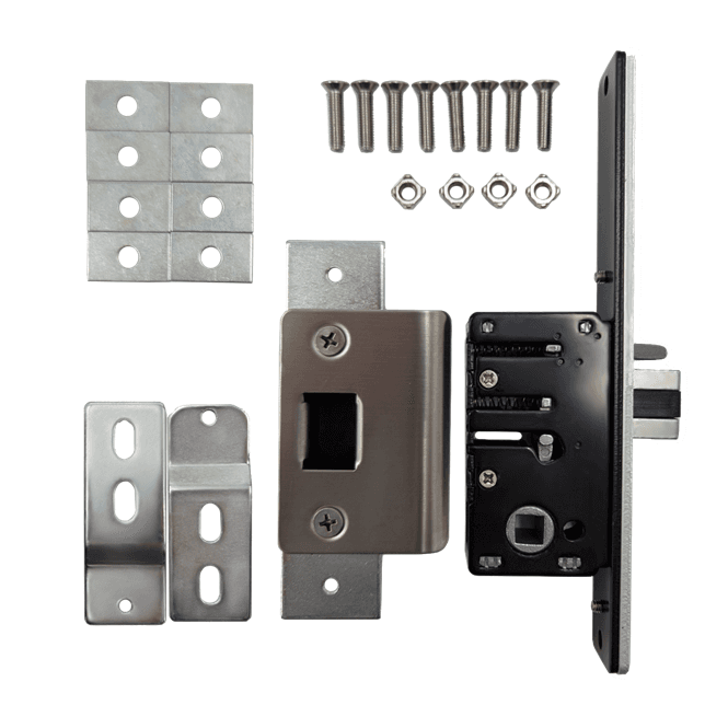 BORG LOCKS S505 AR Aluminium Latch Long Forend 28mm Backset To Suit BL5000 Series R/H with fixing kit